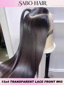 Knochenstraight Lace Front Perücken Menschliches Mischgewebe 13x4 HD transparente Lace Front für Frauen klebefrei Brasilianisches Jungfernhaar Lace Frontal Perücke 200% Dichte Vorausgerupft mit Baby Haar Haaransatz