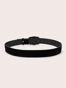 2pcs Western Cowboy Style Retro Buckle PU Leather Belt, Versatile For Jeans, Black Color Buckle May Have Random Paint Spill - Multicolor - View 9