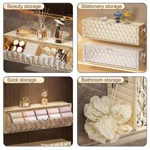 1 Stück Spiegelschrank Aufbewahrungsbox, Wattestäbchen Box, Badezimmer nicht perforiertes Make-up Pad, Lippenstift Klapptür staubdichte Aufbewahrungsbox, Socken Aufbewahrungsbox