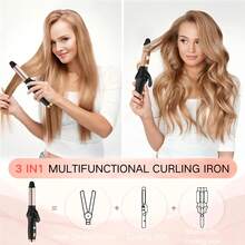 Portable And Rechargeable Hair Straightener And Curler 2-In-1,Small Hair Straightener Mini Flat Iron For Short Hair,4000 MAh Battery, 1 Inch Curling Wand, 3 Temps For All Hair Types,Get Effortless Waves,Gift - Multicolor - View 10