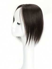 8*12 Penutup Rambut Lurus Wanita, Rambut Alami Jepit, Gaya Dasar, Penambah Rambut untuk Semua Rambut Asli Hitam dengan Poni untuk Modifikasi Bentuk Wajah - SNatural - View 5
