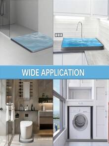 1PC Silicone Thickened Bathroom Waterproof Strip, Bathroom Shower Dam, Toilet Waterstop, Countertop Sink Guardrail, Floor Water Retention System, Easy To Install Dry Wet Separation Barrier Bathroom Accessories Bathroom Tools - Multicolor - View 8