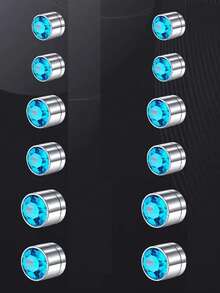 12Pcs Fake Nose Stud Fake Nose Ring Stud Fake Nose Piercing Fake Lip Ring Fake Earrings Stud Silver Gold Fake Cartilage Helix Earring Clip On Earring Hoop Fake Eyebrow Ring Fake Bridge Piercing - Multicolor - View 14