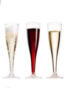 5/10 Pieces Reusable 4.5 Ounces Clear Plastic Champagne, Clear Plastic Champagne Flutes, Shatterproof Plastic Cups For Parties, Weddings And Large Events Back To School, Suitable For Weddings And Outdoor Celebrations, Champagne Flutes Plastic