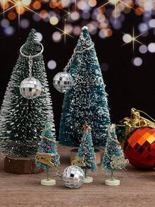 2/5/10 piezas Mini bola de discoteca llavero brillante llavero anillo bolso mochila encanto colgante de teléfono regalo de mujer regalo de boda regalo de fiesta - Plateado - Ver 5