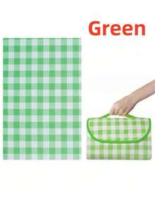 1 件大号时尚加厚防沙防水垫野餐毯户外防水可折叠野餐垫便携式垫子适合家人、朋友露营野餐 - 紅色 - 查看 16