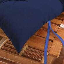 Winter And Autumn Brushed-Back High-Backed Chair Seat Cushions For Dining/Kitchen/Office Use. With Straps And Thickened Integrated Rocking Chair Cushions. Suitable For Indoor/Outdoor Furniture, Terrace Chair Cushions (48*120cm, 1/2 Piece) - 藏蓝色 - 查看 4