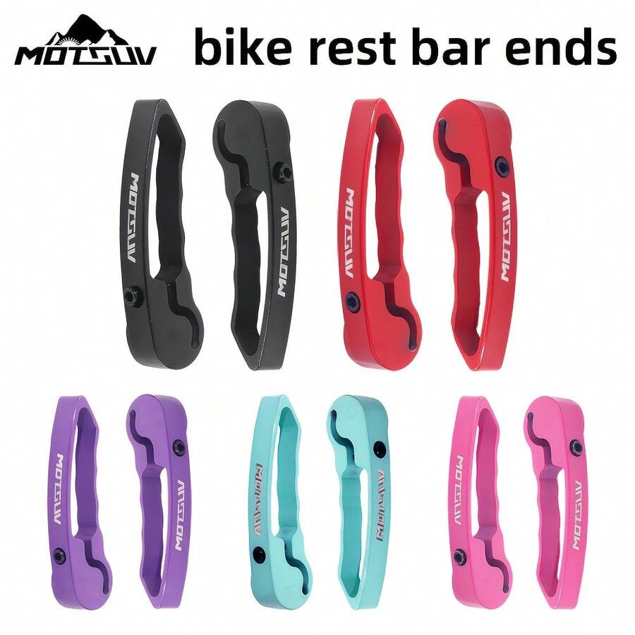 Lightweight Hollow Aluminum Alloy Mountain Bike Handlebar Grips, Integrated Rest Grip