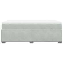 vidaXL Boxspringbett Mit Matratze Hellgrau 90x190 Cm Samt - Grey - View 8