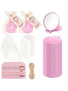 20 piezas Espejo de bolsillo mini rosa, pequeño regalo, espejo de maquillaje redondo mini suelto para mujeres, espejo portátil rosa, regalo de cumpleaños para mujer, regalo de novia, regalo de fiesta, maquillaje, barato, decoración de habitación, tocador, viaje, dormitorio, accesorios de maquillaje, espejo, espejo de tocador, mini espejo, espejo compacto, espejo pequeño, espejo de mano