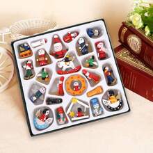 30pcs/Set Christmas Ornament Plush Toys Gift Box