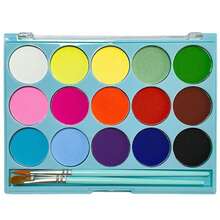 Kit de pintura facial - Set de maquillaje facial para fiestas de cumpleaños, Halloween y Navidad - 42 colores vibrantes, activado por agua, amigable para piel sensible - Pinceles para adultos y niños