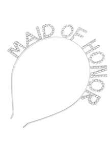 1pc Maid Of Honor Bridal Headpiece, Rhinestone Headband For Bridesmaids, Wedding Accessory, Hair Hoop