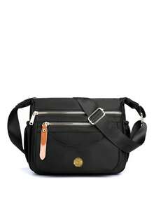 1个女士多层单肩包，大容量防水尼龙斜挎包，适合女士休闲手机包，可用于购物、携带钱包、休闲旅行，适合年轻女性、大学生、新婚夫妇、上班族女性等。非常适合办公室、学校、工作、商务、通勤、户外活动、旅行和外出等场合。 - 彩色 - 查看 7