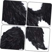 万圣节羽毛天使翅膀角色扮演服装连衣裙派对圣诞道具成人女士女孩