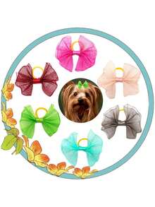 5/10/20/30pcs Cute Solid Color Bowknot Pet Supplies Fashion Pet Dog, Small Dog Accessories, Colorful Bowknot Pet Dog Hair Accessories, Random Style