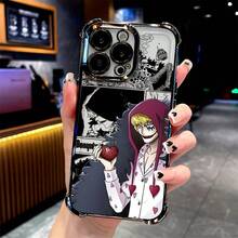 Funda de Teléfono Anime Cartoon Sailor Crew Corazones para iPhone 16 15 14 13 12 11 Pro Max X XR XS Max 8 7 Plus, a Prueba de Golpes, Transparente, Cubierta Trasera Suave - transparente - Ver 2