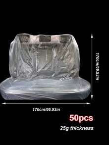 100-Pack Disposable Car Seat Covers – Universal Size Waterproof Dustproof Seat Protectors For Cars Trucks SUVs , Reusable Or Disposable Use, Prevent Oil Stains Rust Dirt Damage, Ideal For Auto Repair Shops Beauty Salons And Home Garages, Easy Fit Quick Install Tear-Off Design