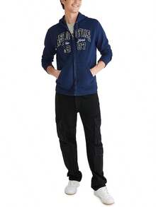 Men's Aero Logo Full Zip Hoodie-Arch - Cadet Navy - View 5
