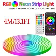5M Bluetooth LED Neon Light Strip, Supports App & Remote Control, RGB LED Neon Lights, Flexible Light Strip, Suitable For Home Decor, LED Lights, Wall Decor Lights, TV Backlight, Night Light, Fairy Lights, LED Lamps, Decorative Lights, Etc. - Multi-color light - View 10