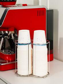 1pc Luxury Paper Cup Holder, Disposable Cup Organizer, Water Dispenser Cup Rack, Tabletop Paperless Easy Cup Holder, Cup Dispenser, Creative Cup Rack, Hygienic, Tidy