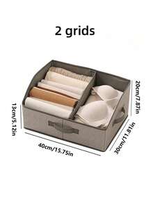 1pc Portable Divided Storage Box, Desktop Organizer, Large Opening Drawer-Style Clothing Storage Box For Wardrobe, Underwear And Clothing Divider Storage Box,Bedroom Room Decor,Back To School - Multicolor - View 16