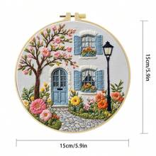 1 Piece Embroidery Set, 15x15cm/5.9x5.9 Inches, 20x20cm/7.9x7.9 Inches, Handmade DIY Embroidery Set, Landscape, Scenery Outside The Window, Natural Landscape Pattern, Suitable For Adult Beginners, Including Embroidery Cloth, Instruction Manual, Embroidery Frame And Needlework, Gifts From Friends And Family, Furniture, Office Handmade Artwork.