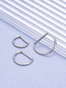 Aro para la nariz de 16G con forma de D, joyería de perforación de acero inoxidable, disponible con circonita cúbica facetada. Adecuado para el septo nasal, la nariz, el pabellón auricular, el hélix, los pendientes de cartílago y los anillos para el pezón. Adecuado para que las mujeres lo usen a diario, en fiestas, vacaciones, trajes de baño, tomar el sol, bares, bailes, reuniones, el Día de San Valentín