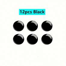 6pcs 20mm Black Car Door Lock Keyhole Protective Stickers, Decorative Decals