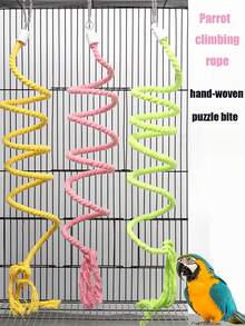 1 szt. Wspinaczka drabina do papugi obracająca się huśtawka, zabawka wspinaczkowa Cockatiel Tiger Lily, wisząca ozdoba grzędy do klatki dla ptaków