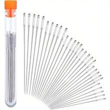18 Large Eye Sewing Needles, Easy To Thread Hand Embroidery Needles, 5 Sizes To Meet Different Needs, Suitable For Hand Sewing And Cross Stitch, Polished Sharp - Multicolor - View 10