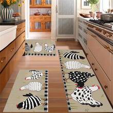 1/2/3pcs Anti-Fatigue Rooster Kitchen Rug Set, Chicken Pattern Carpet, Suitable For Kitchen Floor, Farmhouse Doormat, Waterproof Non-Slip Kitchen Mat And Rug, Kitchen Decor Bathroom Kitchen Decor Kitchen Rug - Multicolor - View 9