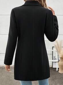 Women's Elegant Overcoat Shawl Collar Single Breasted Outerwear Winter Long Coat