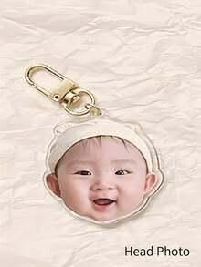 1pc Customized Portrait Acrylic Keychain, Personalized Photo Keychain Gift For Boyfriend/Girlfriend, Husband/Wife, Dad/Mom, Photo Gifts For Valentine's Day, Birthday, Youth Anniversary, Father's Day, Mother's Day, Unique Gift For Her/Him, Colorful,Cute,Adorable,Funny,Kawaii,Y2K,Stylish,Unisex,Casual,Custom,Personalized,Unique,Customized,Ideal Gifts For Him,Ideal Gifts For Her,Her,Boyfriend,Girlfriend,Family,Friends,School Supplies,Back To School,For Office,For School,For Classroom,For Teacher Gifts,For University,For Colleague,For Dorm Rooms,For Teacher,For Boys And Girls,For Teenagers,Junior High School Students,Middle School Students,High School Senior High School Students,College Students,University Students,Freshman,Sophomore,Underclassmen,Delicate Romance, Utilitarian Chic