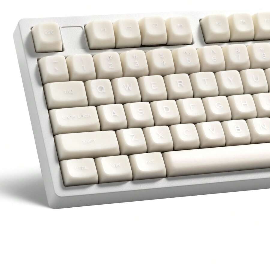 Jade White PBT Keycap Set 132 Keys For Mechanical Keyboards - 白色 - 查看 1