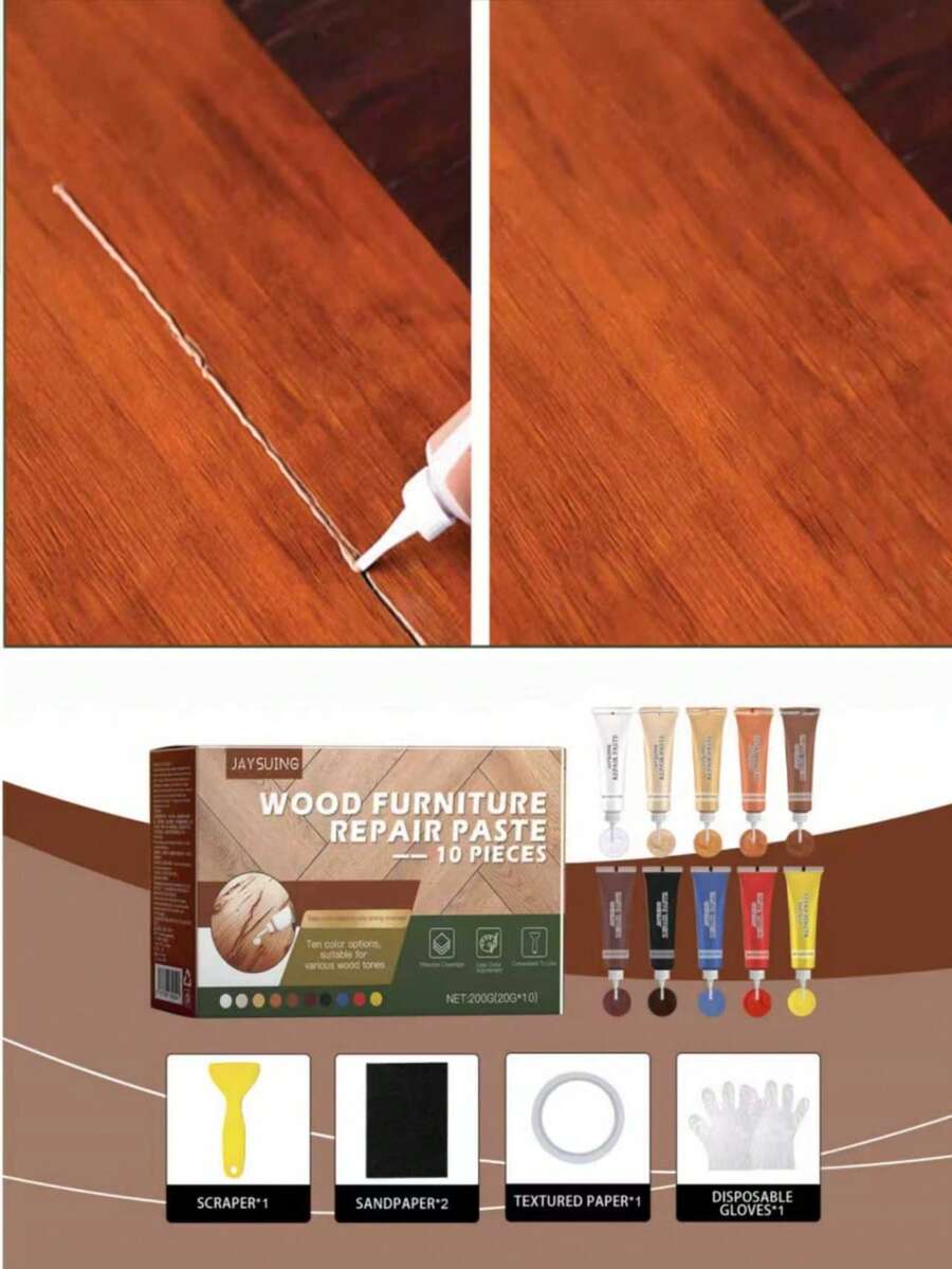 12-Color Wood Furniture Repair Kit, Furniture Beauty Care Materials, Fading Repair Kit, Add Color To Your Furniture