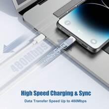 30W Fast Charger EU Plug + 3.3ft/100cm High-Efficiency Data Sync Fast Charging Cable Adapter Compatible With IPhone 14 Pro Max/14 Pro/14 Plus/14/13/12/11/XS/XR/8/7/6/IPad Series, EU High-Efficiency Charging Adapter Set Phone Charger - EU C Type Plug(220-240V) - View 8