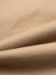 Shorts tejidos simples y versátiles para niño joven, absorbentes de sudor y transpirables - Caqui - Ver 10