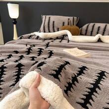 2025 Newest Fleece Throw Blanket - 600GSM Ultra Soft & Plush Sherpa Blanket For Couch, Warm Cozy Fuzzy Blankets For Bed, Couch, Office, Dorm, Travel, Perfect Gift Idea For Halloween, Christmas - Grey - View 7