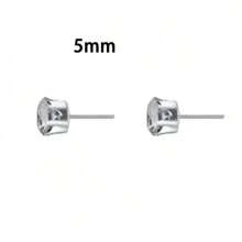 Stainless Steel Magnetic Cubic Zirconia Stud Earrings For Men And Women, Hypoallergenic Non-Perforated, 5-8mm Double Sided Magnet Flat CZ Magnetic Clip Earrings Are Suitable For Daily Travel, Weddings, Dates, Parties And Other Festivals