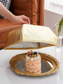 1 Stück Speiseabdeckung, Isolationsabdeckung, faltbare Tischdecke für den Esstisch, staubdicht und fliegenabweisende Haushaltsküchenabdeckung mit Schirm, rechteckige mückenabweisende Küchenabdeckung