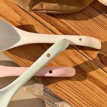Cream-Colored Soup Spoon, Highly Attractively Large Spoon, Ceramic Porridge Spoon, Long Handle, Simple Soup Spoon, Household Tableware, Large Size, Suitable For Soup And Rice