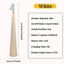 1 Stück kreative, minimalistische Atmosphäre Tischlampe, kabellose USB-Ladelampe für verschiedene Szenarien mit drei einstellbaren Helligkeitsstufen, lange Akkulaufzeit
