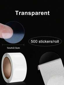 500pcs/Roll DIY Gift Packaging Transparent Sealing Stickers, Gift Box Packaging Self-Adhesive Sticker Sealing Round Labels, Suitable For Any Small Handmade Projects, Christmas Gift Packaging Stickers, Box Sealing Stickers, Sealing Stickers, Commercial Goods Packaging Sealing Stickers