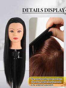 带合成头发的模特头 - 直发，20 英寸娃娃头，适用于美容美发师（#27 浅棕色）﻿ - 彩色 - 查看 4