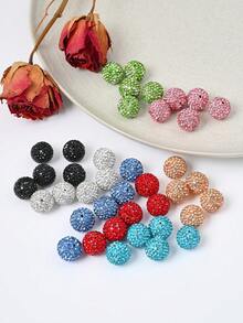 100pcs 10mm Shiny Disco Ball Beads - Shiny Yellow Plastic Beads, Reflective Surface, Suitable For Jewelry Making, DIY Crafts, Necklace And Earring Accessories, Jewelry Making Beads, Earring Components, Handmade Beads