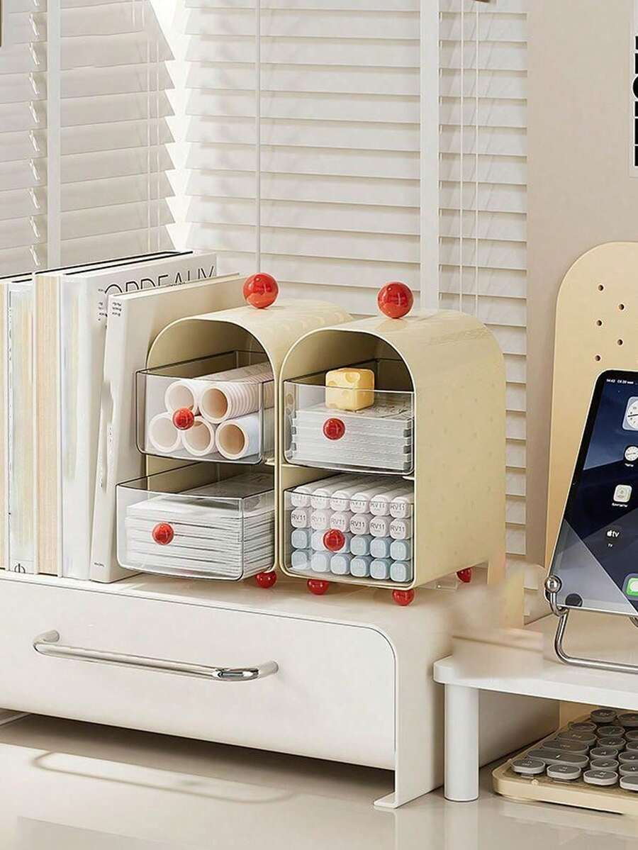 1pc Creative Tea Leaf Storage Box, Minimalist Design Tea/Coffee Capsule Drawer Organizer For Kitchen, Dining Room, Bathroom, Dorm, Holds Seasonings, Cosmetics, Small Parts