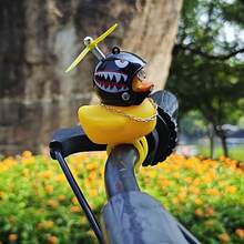 1 peça de acessório de guidão de capacete de cabeça de pato de borracha com hélice e óculos, decoração de bicicleta esportiva de rua em PVC, ideia de presente única - Multicolorido - Ver 3