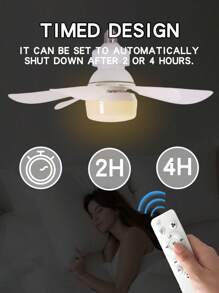 1/2 Packs Flush Mount LED Ceiling Fan Bulbs With Adjustable Brightness & Fan Speed, Remote Controlled, Easy Screw-In Installation, E26/E27 Base, Non-Waterproof For Household Use - Ideal For Bathroom, Bedroom, Kitchen, Living Room - one-size - View 3
