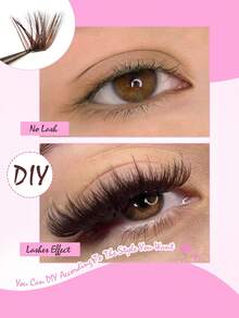 Rikuaild 120D 150pcs D-Curl Sparse Brown Cluster False Eyelashes, Thick & Fluffy Brown Lash Clusters, Single Strand Lash Extensions, Soft & Natural Brown Makeup, Single Soft Lashes, DIY Lash Extensions, Daily Makeup, Lash Clusters, Single False Lashes, False Eyelashes - D - 查看 3